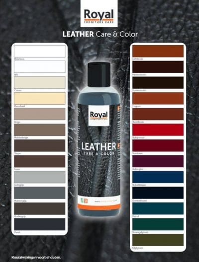 Leathe color en care kleurenkaart