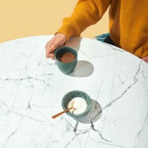 Terrastafel met een blad van natuursteen | Natuursteen